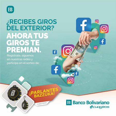 Ofertas de Bancos en Machala | Tus giros te premian de Banco Bolivariano | 11/8/2022 - 31/8/2022