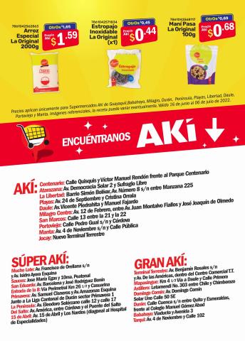 Catálogo Akí en Machala | Descuentos Aki | 28/6/2022 - 6/7/2022