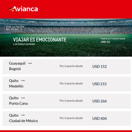 Ofertas de Viajes y Ocio | Promos imperdibles de Avianca | 2/12/2022 - 15/12/2022
