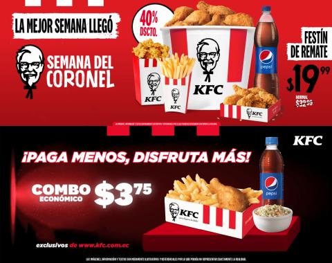 Ofertas de Restaurantes en Machala | Promos imperdibles de KFC | 5/8/2022 - 18/8/2022
