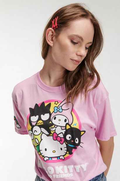 Oferta de Camiseta manga corta con elástico en cintura, estampado de Hello Kitty por $29900 en Koaj