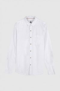 Oferta de Camisa cuello sport collar unicolor manga larga con bolsillo por $13,95 en Koaj