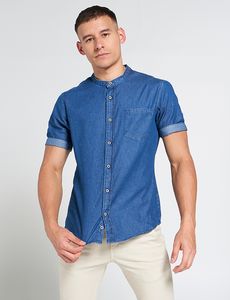 Oferta de Camisa Denim con Bolsillo Azul medio por $35,9 en Moda RM
