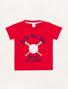 Oferta de Camiseta Roja Play All Day por $9,03 en Moda RM