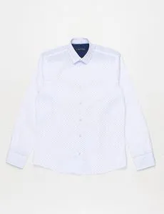 Oferta de Camisa Mini Prints Blanca Manga Larga por $32,95 en Moda RM