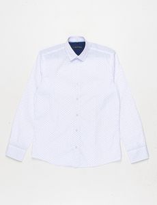 Oferta de Camisa Mini Prints Blanca Manga Larga por $26,36 en Moda RM