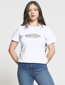 Oferta de Camiseta Beautiful Blanca por $10,43 en Moda RM