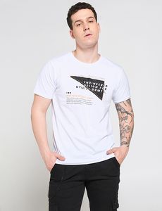 Oferta de Camiseta Estampada Blanca por $7,92 en Moda RM