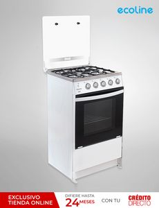 Oferta de Cocina 4 quemadores blanca Jane Plus Ecoline por $209,99 en Moda RM