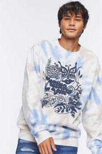 Oferta de Graphic Tie-Dye Fleece Pullover por $12 en Forever 21
