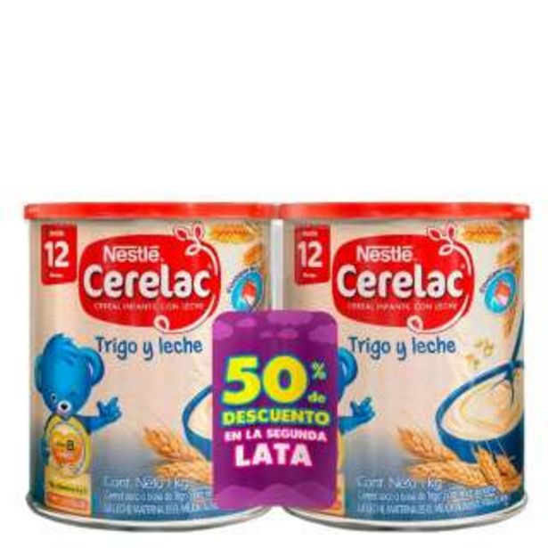 Oferta de Cerelac® Trigo y Leche Lata 1000 g Duopack por $18,14