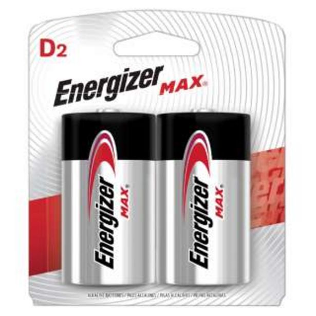 Oferta de Energizer Pilas Alcalina Max D2 Paquete Con 2 Unidades por $5,7