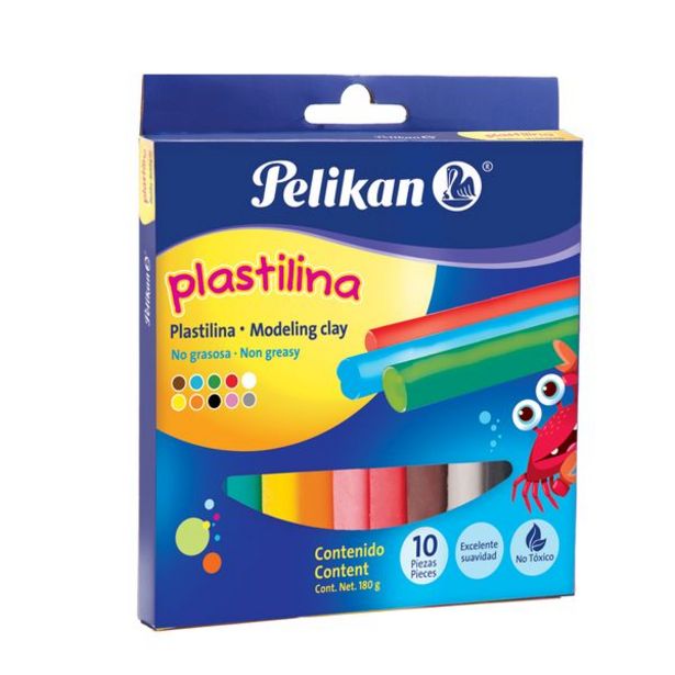 Oferta de Plastilina Pelikan Jumbo x 10 Colores por $1,49