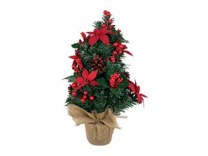 Oferta de Arbol de Navidad con Maceta C/Rojo 46cm por $8,97 en Colineal