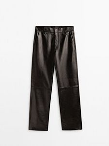 Oferta de Pantalón Negro Piel Napa por $479 en Massimo Dutti