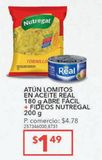 Oferta de Atún lomitos en aceite Real 180g + Fideso Nutregal 200g por $1,49 en Tia
