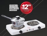 Oferta de Cocineta Eléctrica Hometech 2 hornillas por $12,99 en Tia