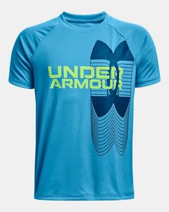 Oferta de Boys' UA Velocity Split Logo Short Sleeve por $14,97 en Under Armour