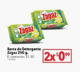 Oferta de Barra de detergente Zagaz 250g x 2 por $0,99 en Tia