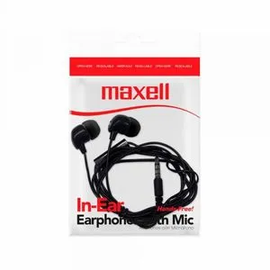 Oferta de Audífono Con Micrófono Negro MAXELL Unidad por $2,99 en Megamaxi