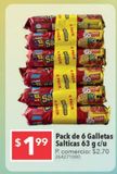Oferta de Pack de 6 Galletas Salticas  por $1,99 en Tia