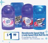 Oferta de Desodorante Speed Stick  por $1,99 en Tia