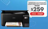 Oferta de Impresora multifunción c/wifi L3250 tinta continua EPSON por $259 en Tia