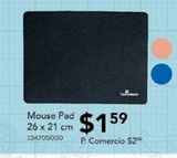 Oferta de Mouse pad 26 x 21cm por $1,59 en Tia