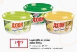 Oferta de Lavavajilla en crema Axion 450g por $1,19 en Tia