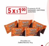 Oferta de Chocolate con galleta Manicho 18g x 5 por $1 en Tia