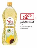 Oferta de Aceite Vivi Girasol 1L por $2,79 en Tia